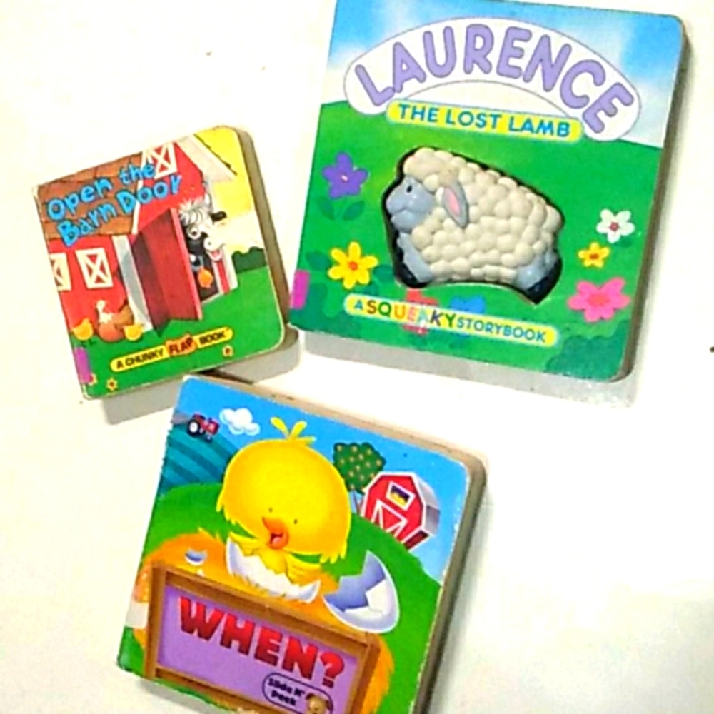 Flap board books and squeaky book
